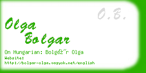 olga bolgar business card